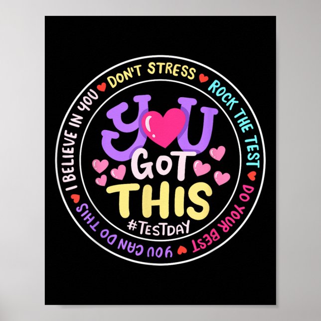 Du Schaffst Das Kein Stress Mach Deinen Motivation Poster (Vorne)