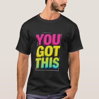Du Schaffst Das Motivations-Typografie T-Shirt