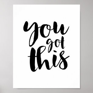 Du schaffst das, Motivationszitate Galerie-Wand Poster