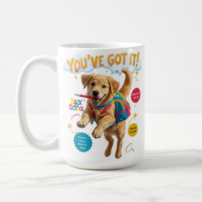 Du schaffst es! – Morgenmotivationstasse Kaffeetasse (Links)