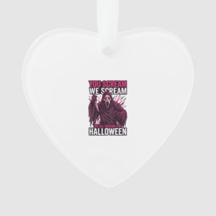 Du schreist wir Halloween Ghostface blutiges Messe Ornament