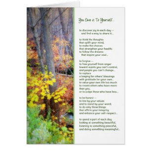 Du schuldest es dir selbst...