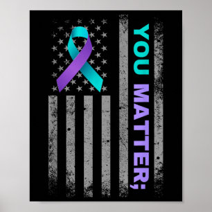 Du Selbstmordpräventionsbewusstsein Amerikanische Poster