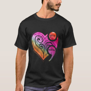 Du Semikolon Herz Bewusstsein für psychische Gesun T-Shirt
