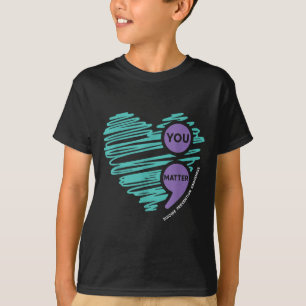 Du Semikolon Suizidpräventions-Bewusstseinsmonat T-Shirt