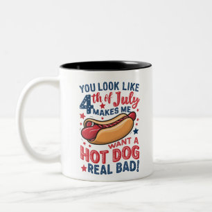 Du siehst aus wie der 4. Juli, der mich Lust auf e Zweifarbige Tasse