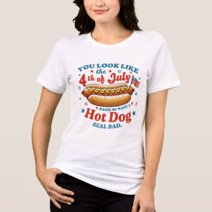 Du siehst aus wie der Amerikanische Unabhängigkeit Tri-Blend Shirt