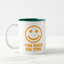 DU SIND ZUM KOTZEN ZEIT Kaffee-Tasse Zweifarbige Tasse