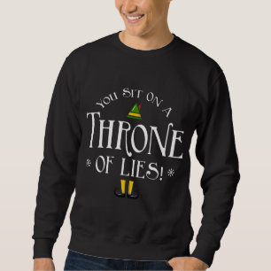 Du sitzt auf einem Strauß! Funny Christmas Fake Sweatshirt
