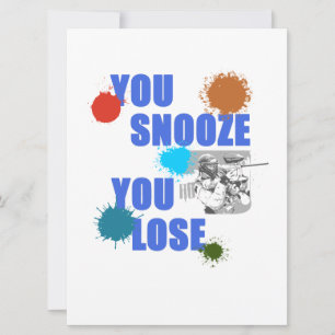 Du snooze you Lose Paintball Woodsball Spiel Gesch Save The Date