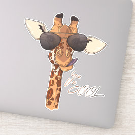 Du so Cool Giraffe Aufkleber