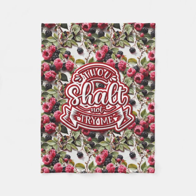 Du sollst mich nicht lustig machen fleecedecke (Vorderseite)