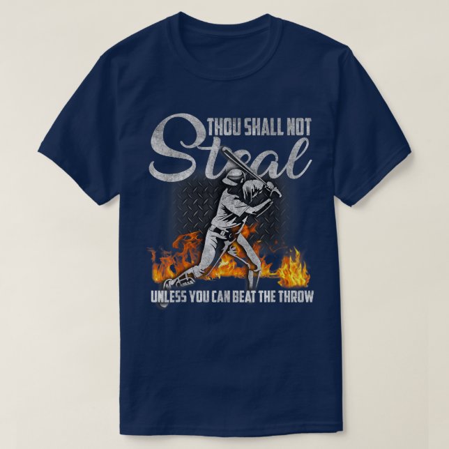 Du sollst nicht stehlen, wenn du nicht den Wirbel  T-Shirt (Design vorne)