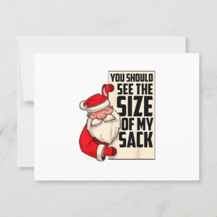 Du solltest die Größe meines Sackes Weihnachtsmann RSVP Karte