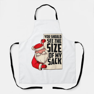 Du solltest die Größe meines Sackes Weihnachtsmann Schürze