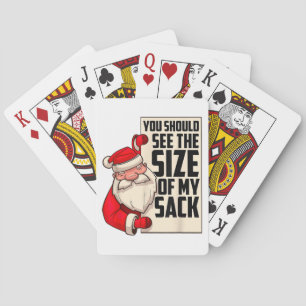 Du solltest die Größe meines Sackes Weihnachtsmann Spielkarten