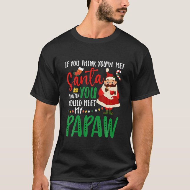 Du solltest meine Weihnachtsgroßkinder in Papa tre T-Shirt (Vorderseite)