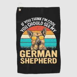 Du solltest meinen deutschen Schäferhund sehen Golfhandtuch