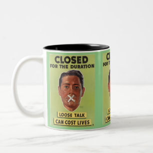 Du sprichst zu viel zweifarbige tasse