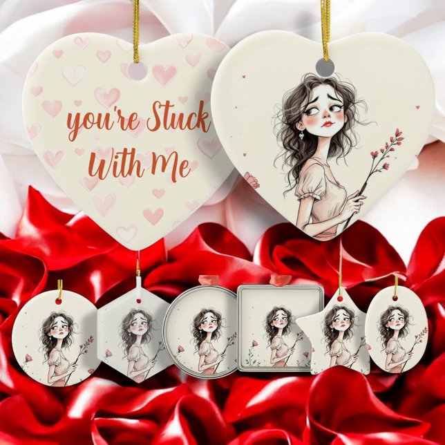 Du steckst mit mir fest keramik ornament (Von Creator hochgeladen)