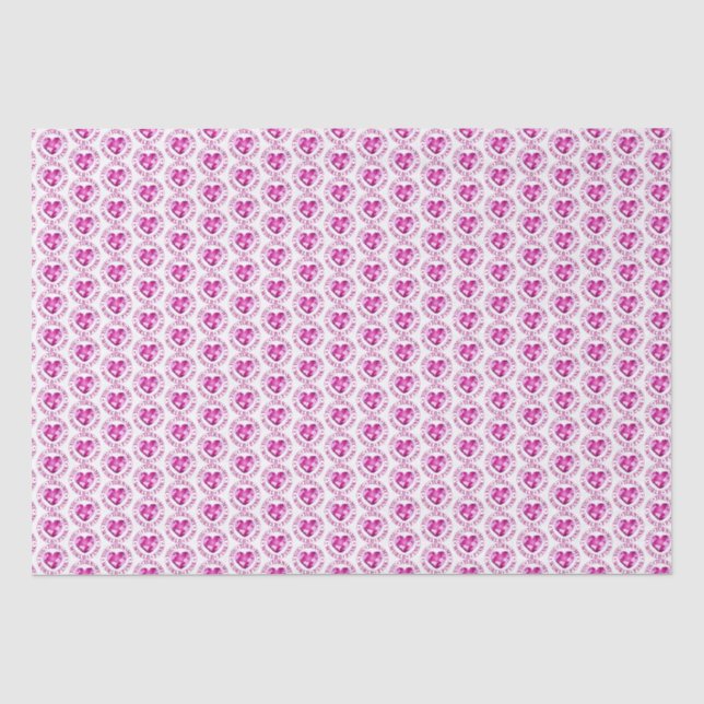 DU STELLST MEIN WELTPINK-PINK-Romantisches Earth H Seidenpapier (Vorderseite)