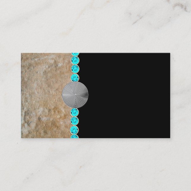 du sud-ouest, turquoise, cartes de visite (Devant)