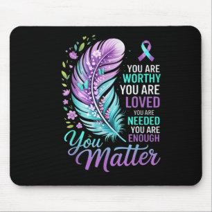 Du Suizidprävention Psychische Gesundheitsaufkläru Mousepad