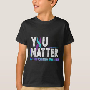 Du - Suizidprävention Türkis Lila Bewusstseins-Sch T-Shirt