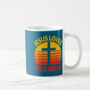 Du T-Shirt Jesus liebt Bruh Kreuz Christlich Kaffeetasse