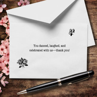 Du tanztest lachend und feierte mit uns Hochzeit Dankeskarte