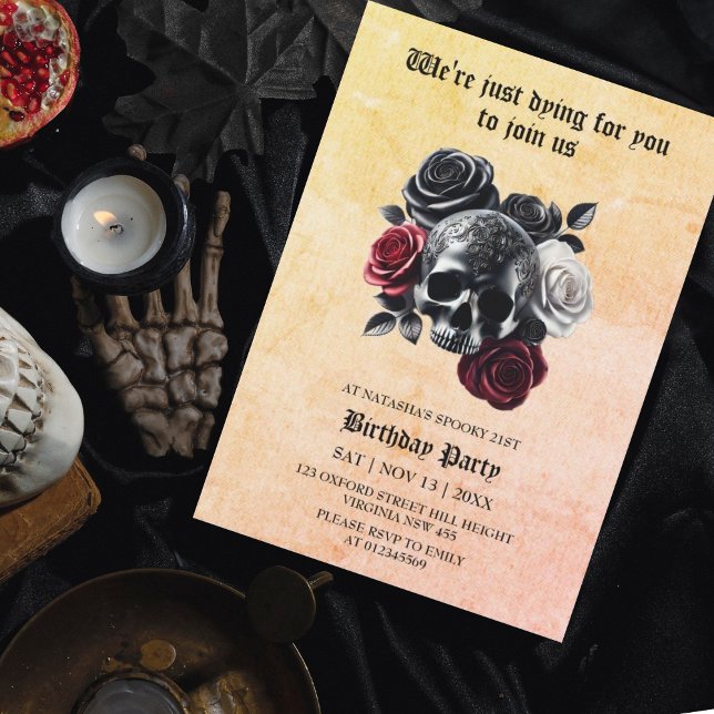 Du trägst dafür, dass du an erwachsenem Halloween- Einladung (Von Creator hochgeladen)