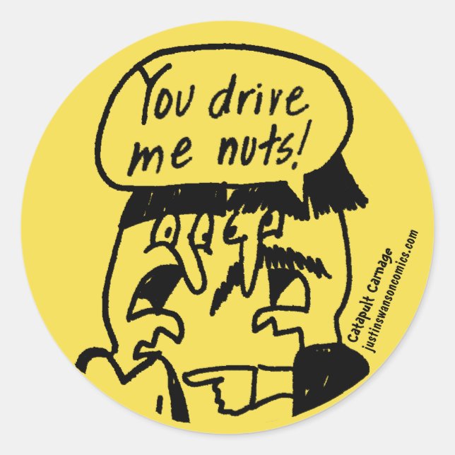 Du tust mir Nüsse Sticker (Vorderseite)
