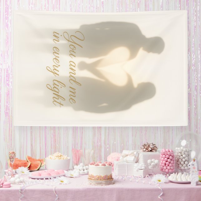 Du und ich in jedem Licht Romantische Schattenkuns Banner (Party)
