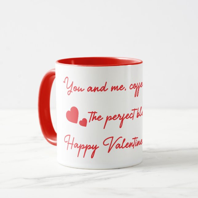 Du und ich Kaffee und Liebe Tasse (Vorderseite Links)