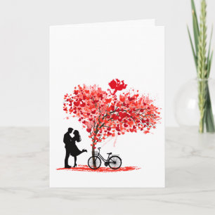 Du und ich, und Cupid Personalisierte gefaltete Ka Karte