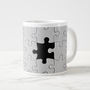 Du Vervollständigst Mich Romantisches Schwarz-Weiß Jumbo-Tasse