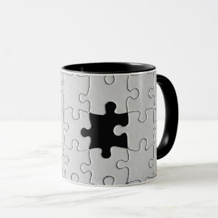 Du vervollständigst mich Romantisches Schwarz-Weiß Tasse