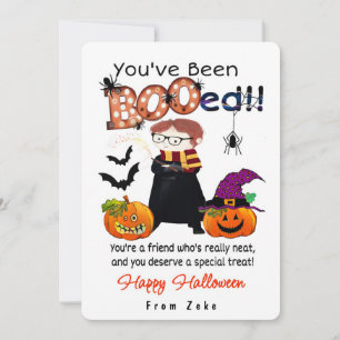 Du warst "BOOed"-Personalisierte Halloween-Karte Einladung