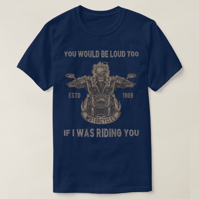 Du wärst laut, um dich mit einem tollen Biker-Pub  T-Shirt (Design vorne)