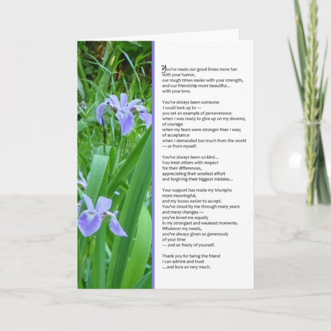 Du warst schon immer so nett... dankeskarte (Vorderseite)