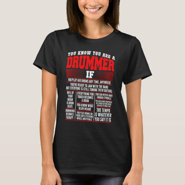 Du weißt, dass du ein Trommler bist, wenn du Luftt T-Shirt (Vorderseite)