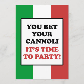 Du wette deine Cannoli Es ist Zeit, Party zu laden Einladung