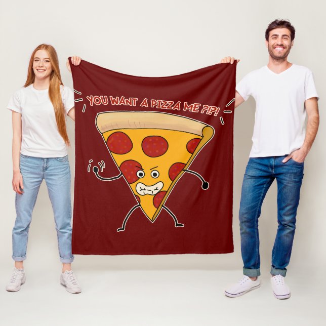 Du Will eine Pizza Me?!?! Fleecedecke (Beispiel)