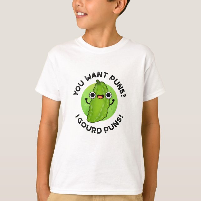 Du Will Puns I Gourd Puns Funny Veggie Pun T-Shirt (Vorderseite)