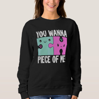 Du willst ein Stück von mir Puzzle Paar Sweatshirt