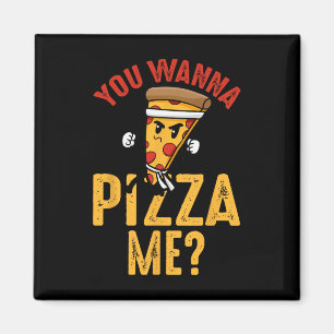 Du willst eine Pizza von mir Lustiger Ninja Karate Magnet