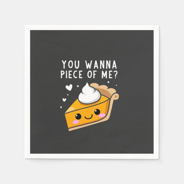 Du willst Erntedank Pie Serviette (Vorderseite)