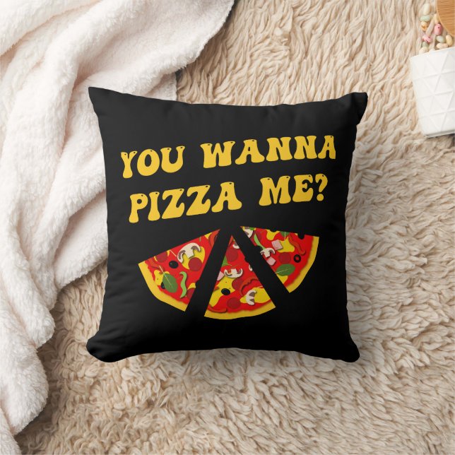 Du willst Pizza Me Funny Food Pub Kissen (Decke)