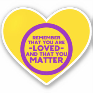 Du wirst beliebt You Materie (Intersex flag heart) Aufkleber