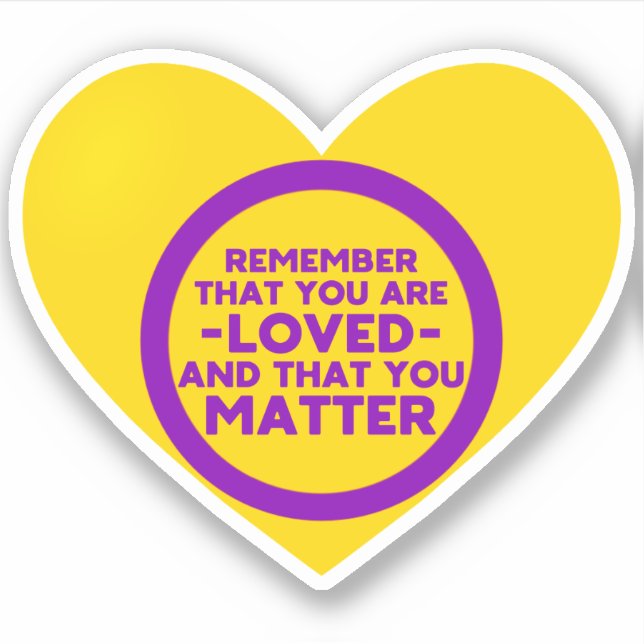 Du wirst beliebt You Materie (Intersex flag heart) Aufkleber (Vorderseite)